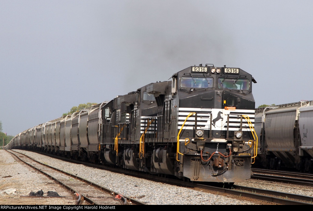 NS 9316 leads train 40Z